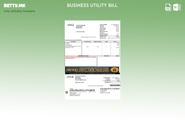 Сметката за комунални услуги за водоснабдување во градот Самтер на САД во Јужна 